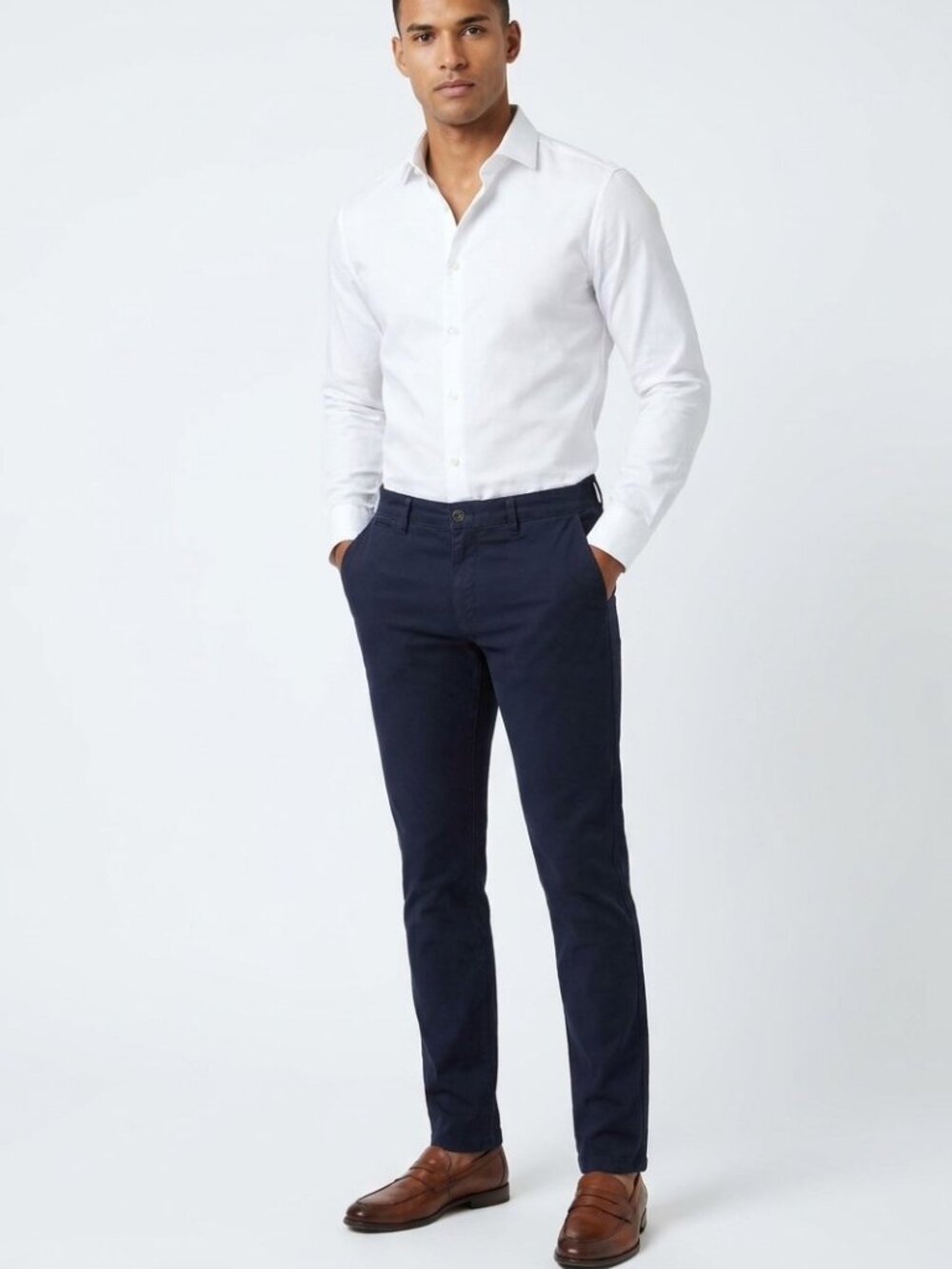 Ballin Crescent Modern Fit 5-Pocket Pants 33 Midnight Blue NWT